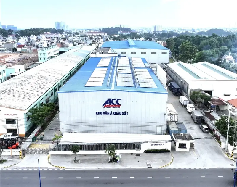 Hệ thống kho vận, logistics hiện đại của ACC, nằm trong hệ sinh thái của Tập đoàn Nguyên liệu Á Châu
